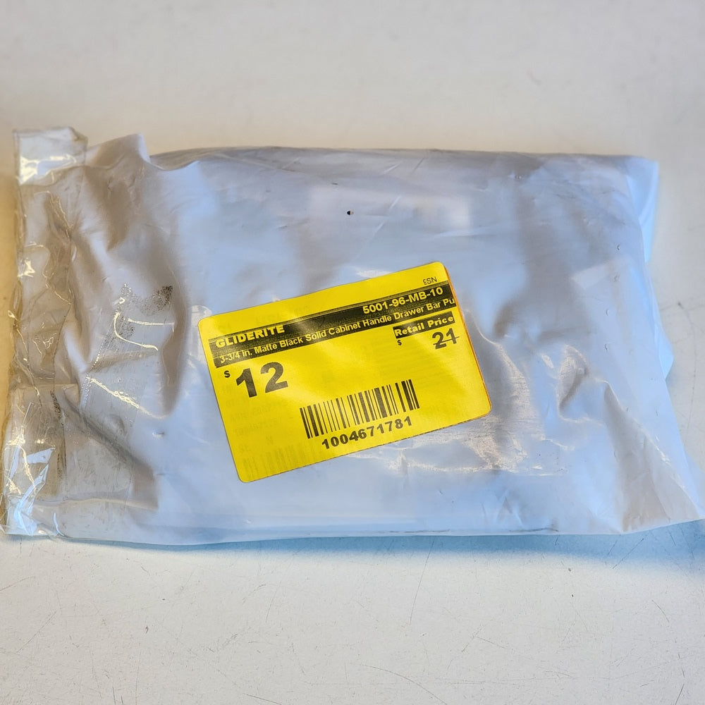 3-3/4 in. Matte Black Solid Cabinet Handle Drawer Bar Pulls (10-Pack) (5001-96-MB-10) 3-3/4 in. Matte Black Solid Cabinet Handle Drawer Bar Pulls (10-Pack) (5001-96-MB-10)